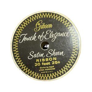 Gibson Touch of Elegance Satin Sheen Ribbon 20 Feet New